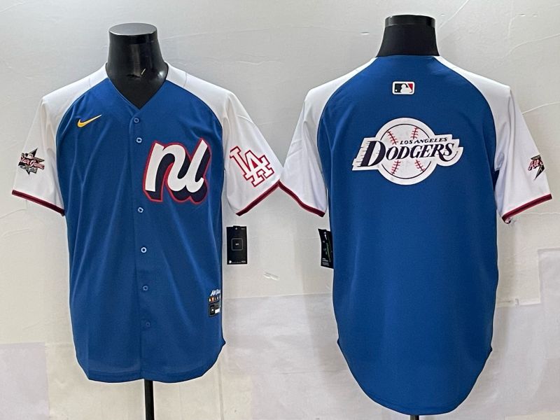 Men Los Angeles Dodgers Blank Blue All star 2025 Nike MLB Jersey style 09->youth mlb jersey->Youth Jersey